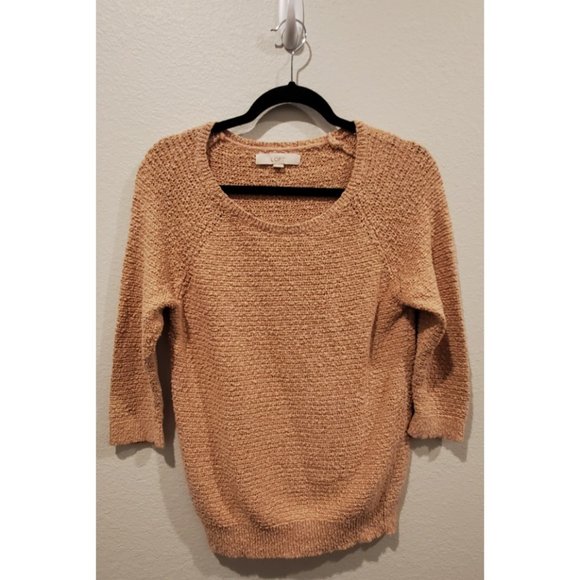 LOFT Beige Knit Sweater - Picture 1 of 3